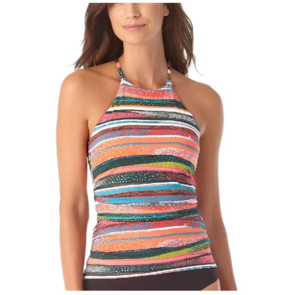 Anne Cole Multicolor Striped Bikini Top